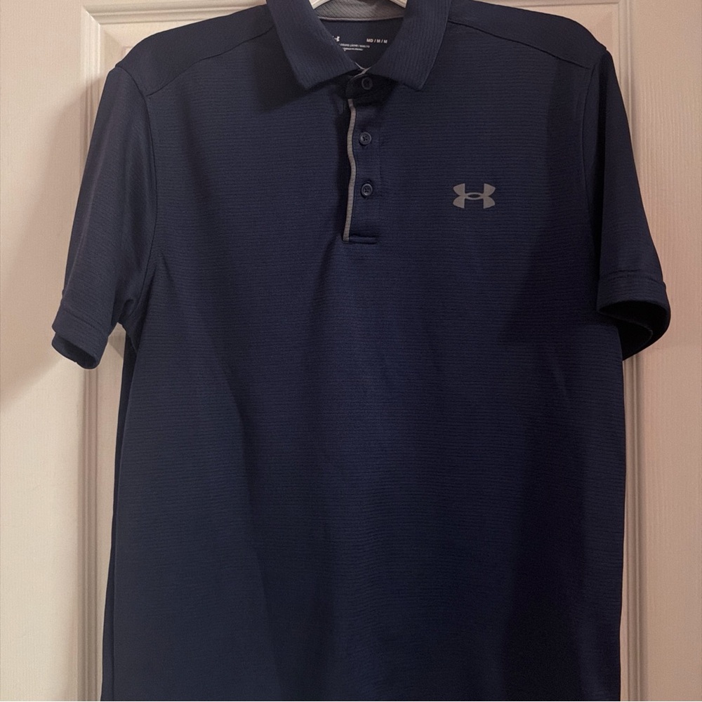 Hurley Navy Blue Short-Sleeve‎ Tech Golf Polo medium